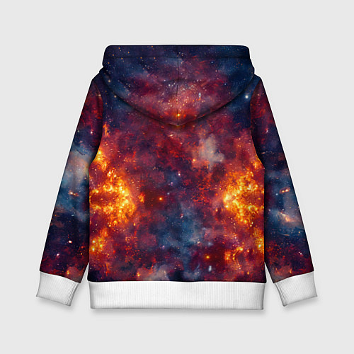 Детская толстовка Американский булль в космосе / 3D-Белый – фото 2