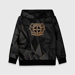 Толстовка-худи детская Bayer 04 golden poly, цвет: 3D-черный