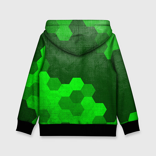 Детская толстовка Subaru - green gradient посередине / 3D-Черный – фото 2