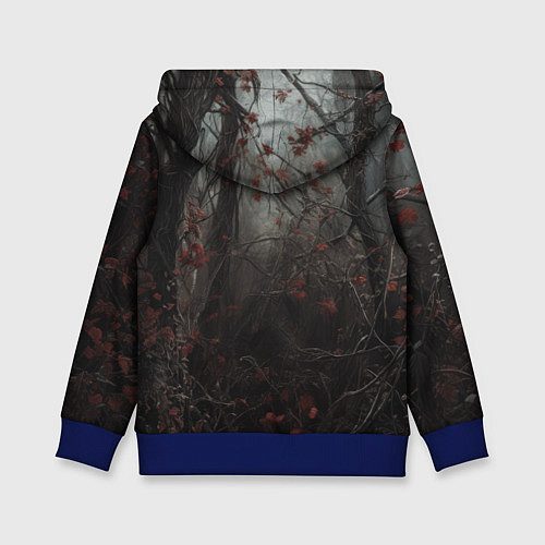 Детская толстовка Бурый мишка в дремучем лесу / 3D-Синий – фото 2