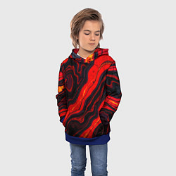 Толстовка-худи детская Срез магматической породы, цвет: 3D-синий — фото 2
