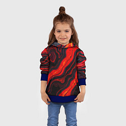Толстовка-худи детская Срез магматической породы, цвет: 3D-синий — фото 2