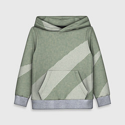 Толстовка-худи детская Светлый серо-зелёный абстрактный, цвет: 3D-меланж