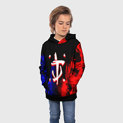 Толстовка-худи детская Doom flame neon, цвет: 3D-черный — фото 2
