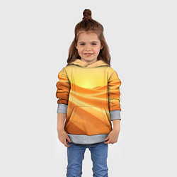 Толстовка-худи детская Золотые пески, цвет: 3D-меланж — фото 2