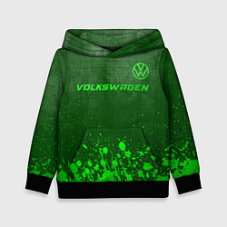 Толстовка-худи детская Volkswagen - green gradient посередине, цвет: 3D-черный