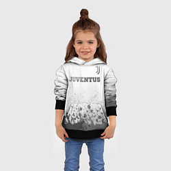 Толстовка-худи детская Juventus - white gradient посередине, цвет: 3D-черный — фото 2