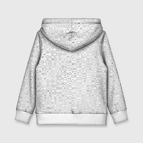 Детская толстовка Белый с абстрактным узором / 3D-Белый – фото 2