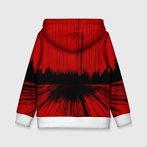 Детская толстовка Спорткар на красном фоне / 3D-Белый – фото 2