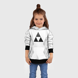 Толстовка-худи детская Zelda white poly, цвет: 3D-черный — фото 2