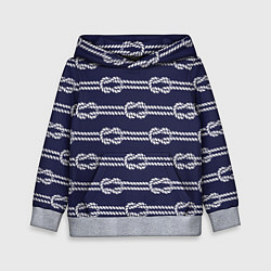 Толстовка-худи детская Морские канаты, цвет: 3D-меланж