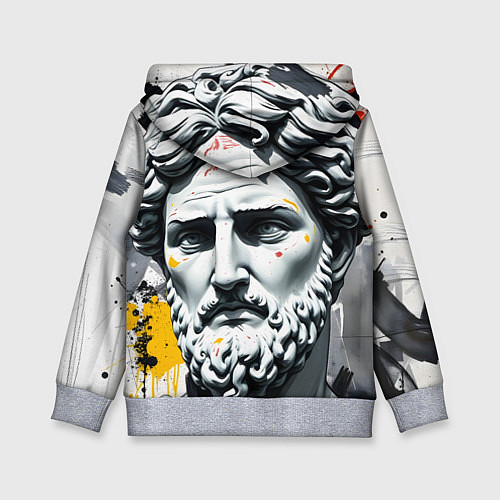 Детская толстовка Античный портрет и краска / 3D-Меланж – фото 2