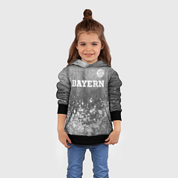 Толстовка-худи детская Bayern - grey gradient посередине, цвет: 3D-черный — фото 2