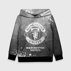 Толстовка-худи детская Manchester United - grey gradient, цвет: 3D-черный