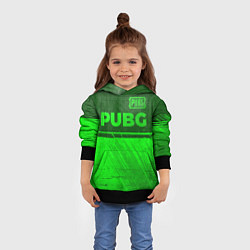 Толстовка-худи детская PUBG - green gradient посередине, цвет: 3D-черный — фото 2