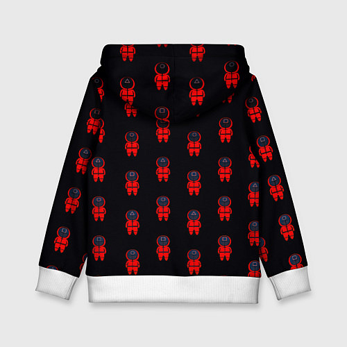 Детская толстовка Игра в кальмара x амонг ас / 3D-Белый – фото 2