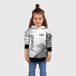 Толстовка-худи детская Ford - white gradient вертикально, цвет: 3D-черный — фото 2