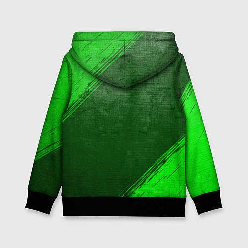 Детская толстовка Cyberpunk 2077 - green gradient / 3D-Черный – фото 2