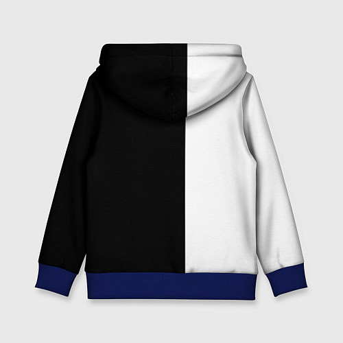 Детская толстовка Верь в себя надпись черно белая / 3D-Синий – фото 2