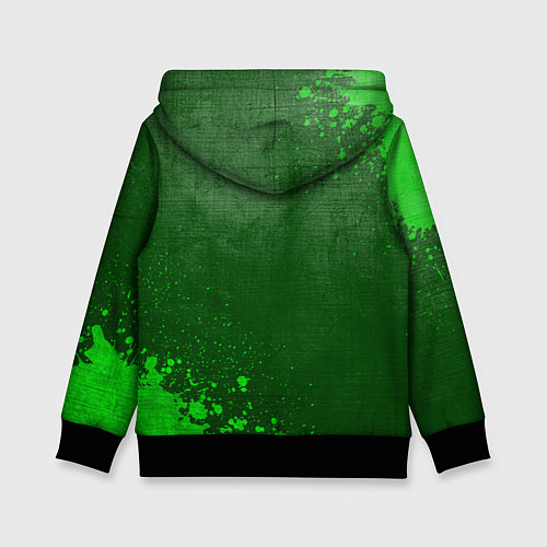 Детская толстовка Skoda - green gradient вертикально / 3D-Черный – фото 2