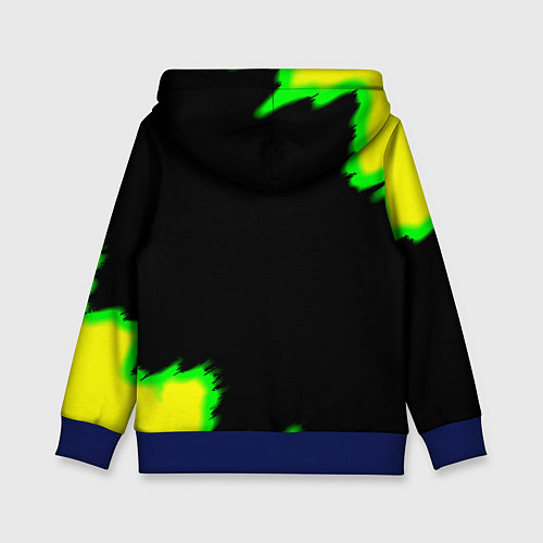 Детская толстовка Doom огненное лого краски / 3D-Синий – фото 2