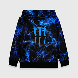 Толстовка-худи детская Monster energy искры дымы, цвет: 3D-черный