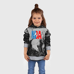 Толстовка-худи детская NASA неоновый огонь, цвет: 3D-меланж — фото 2