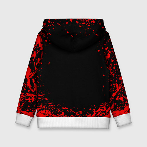 Детская толстовка Ведьмак красные краски / 3D-Белый – фото 2