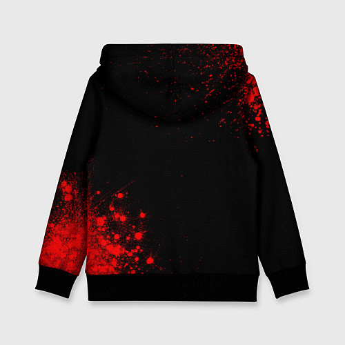 Детская толстовка Inter - red gradient вертикально / 3D-Черный – фото 2