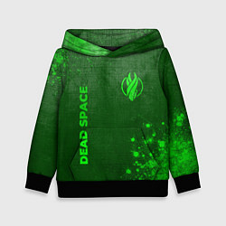 Толстовка-худи детская Dead Space - green gradient вертикально, цвет: 3D-черный