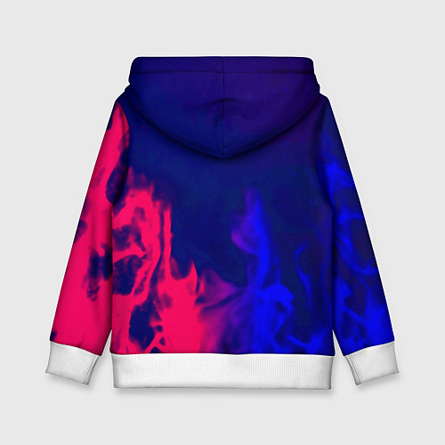 Детская толстовка Sally face neon flame / 3D-Белый – фото 2