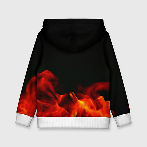Детская толстовка Doom огненная текстура / 3D-Белый – фото 2