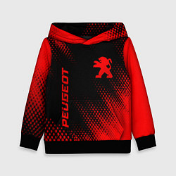 Толстовка-худи детская Peugeot - red gradient вертикально, цвет: 3D-черный