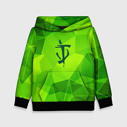 Толстовка-худи детская Doom green poly, цвет: 3D-черный