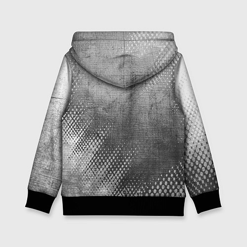 Детская толстовка Mercedes - grey gradient вертикально / 3D-Черный – фото 2