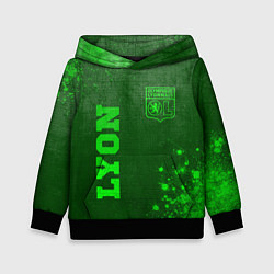 Толстовка-худи детская Lyon - green gradient вертикально, цвет: 3D-черный