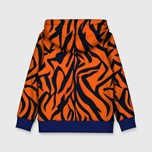 Детская толстовка Расцветка тигра / 3D-Синий – фото 2