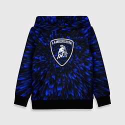 Толстовка-худи детская Lamborghini blue energy, цвет: 3D-черный