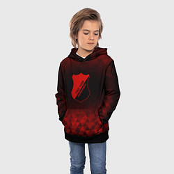 Толстовка-худи детская Hoffenheim red poly, цвет: 3D-черный — фото 2