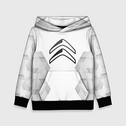 Толстовка-худи детская Citroen white poly, цвет: 3D-черный