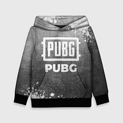 Толстовка-худи детская PUBG - grey gradient, цвет: 3D-черный