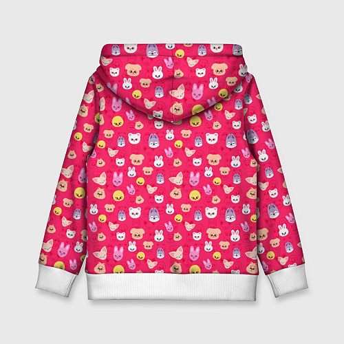 Детская толстовка Skzoo pattern pink / 3D-Белый – фото 2