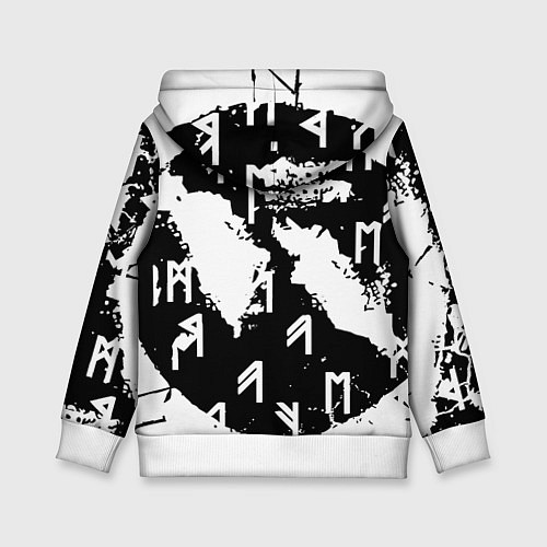 Детская толстовка Doom символы краски / 3D-Белый – фото 2
