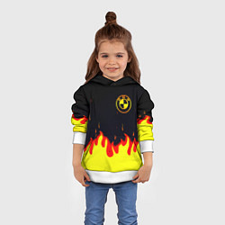 Толстовка-худи детская BMW огненный, цвет: 3D-белый — фото 2