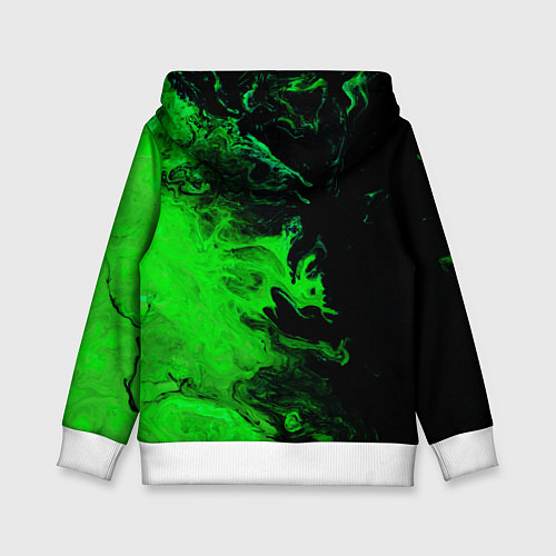 Детская толстовка Color green black / 3D-Белый – фото 2