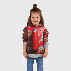Толстовка-худи детская Красная боксерская груша, цвет: 3D-меланж — фото 2