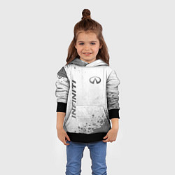 Толстовка-худи детская Infiniti - white gradient вертикально, цвет: 3D-черный — фото 2