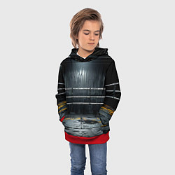 Толстовка-худи детская Черный ринг, цвет: 3D-красный — фото 2