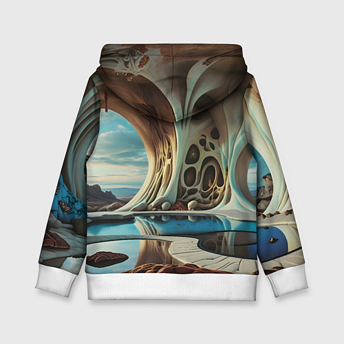 Детская толстовка Современная пещера / 3D-Белый – фото 2