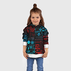 Толстовка-худи детская Twenty one pilots rock pattern, цвет: 3D-белый — фото 2